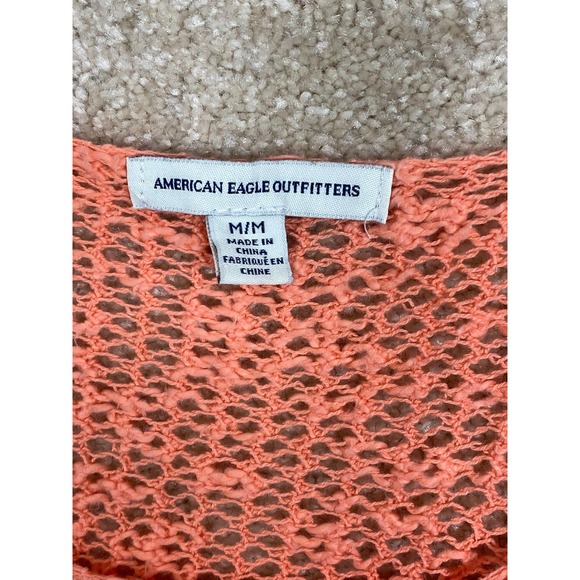 American Eagle Crochet Long Sleeve Top Size Medium - Picture 2 of 5